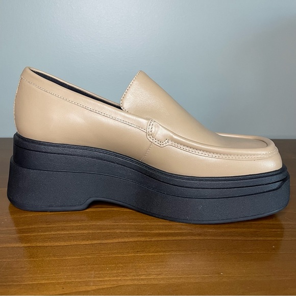 VAGABOND Carla Lark Chunky Platform 90s Y2K Loafers Tan Beige Leather 39 9 NWOB - Picture 12 of 16